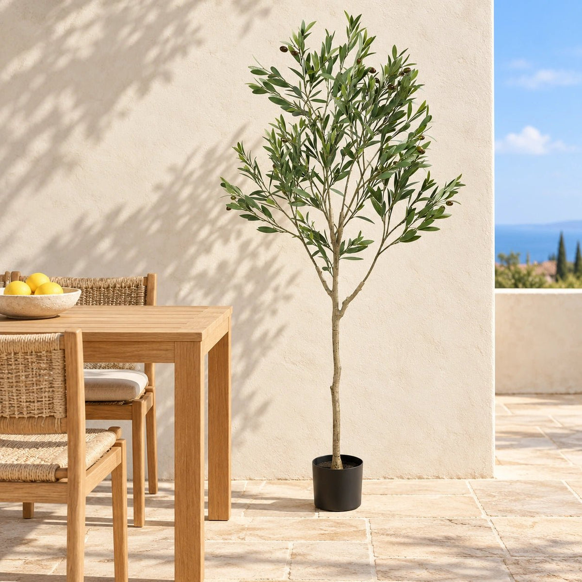 Artificial Potted UV Resistant Nearly Natural Olive Plant 150cm - Designer Vertical Gardens Artificial Trees Artificial Trees for Commercial Properties