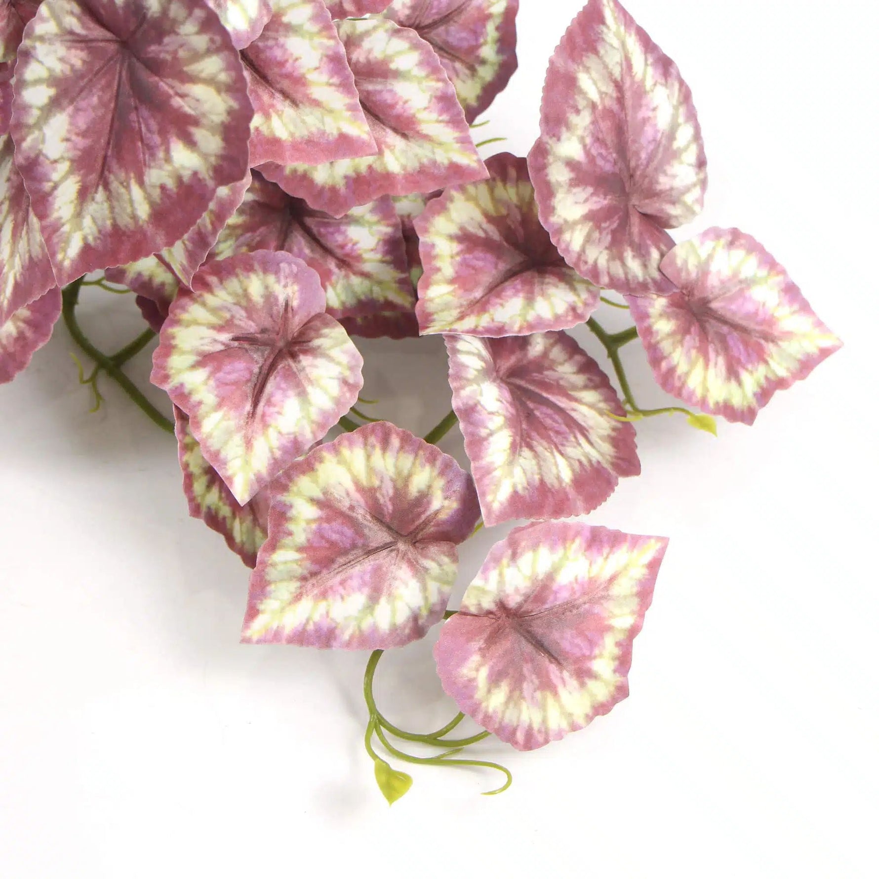 Artificial Red Variegated Hanging Tropical Ginger Plant 45cm - Designer Vertical Gardens fake plant stem hanging fern