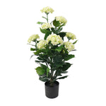 Artificial White Hydrangea Tree 90cm - UV Resistant Flowering Plant - Designer Vertical Gardens artificial hydrangea Artificial Trees