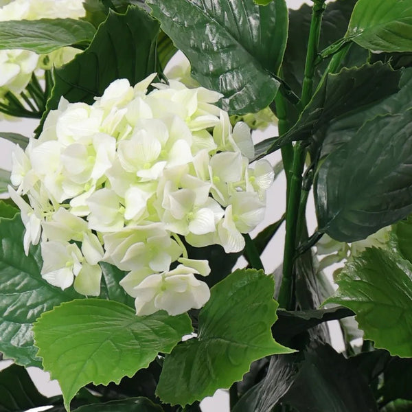 Artificial White Hydrangea Tree 90cm - UV Resistant Flowering Plant - image 2