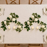 Artificial White Rose Garland 190cm - Designer Vertical Gardens garland hanging garland