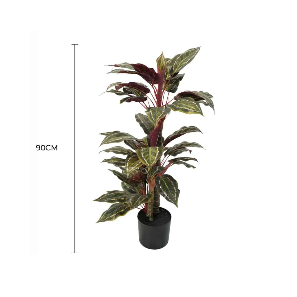 Artificial Wide Leaf Cordyline Plant 90cm — lifestyle view