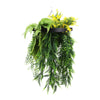 Black Framed Hanging Disc with Tropical Foliage