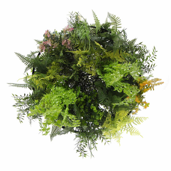 Black Artificial Hanging Eucalyptus Disc Chandelier with Trailing Foliage — 60cm — gallery image 7