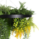 Black Framed Roof Hanging Disc With Draping Life - Like Plants 60cm - Designer Vertical Gardens hanging plants