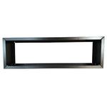 Rectangular metal frame on a white background