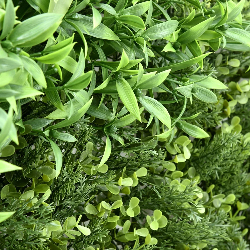 Blossom Tapestry artificial green wall panel 1m x 1m, foliage detail 1
