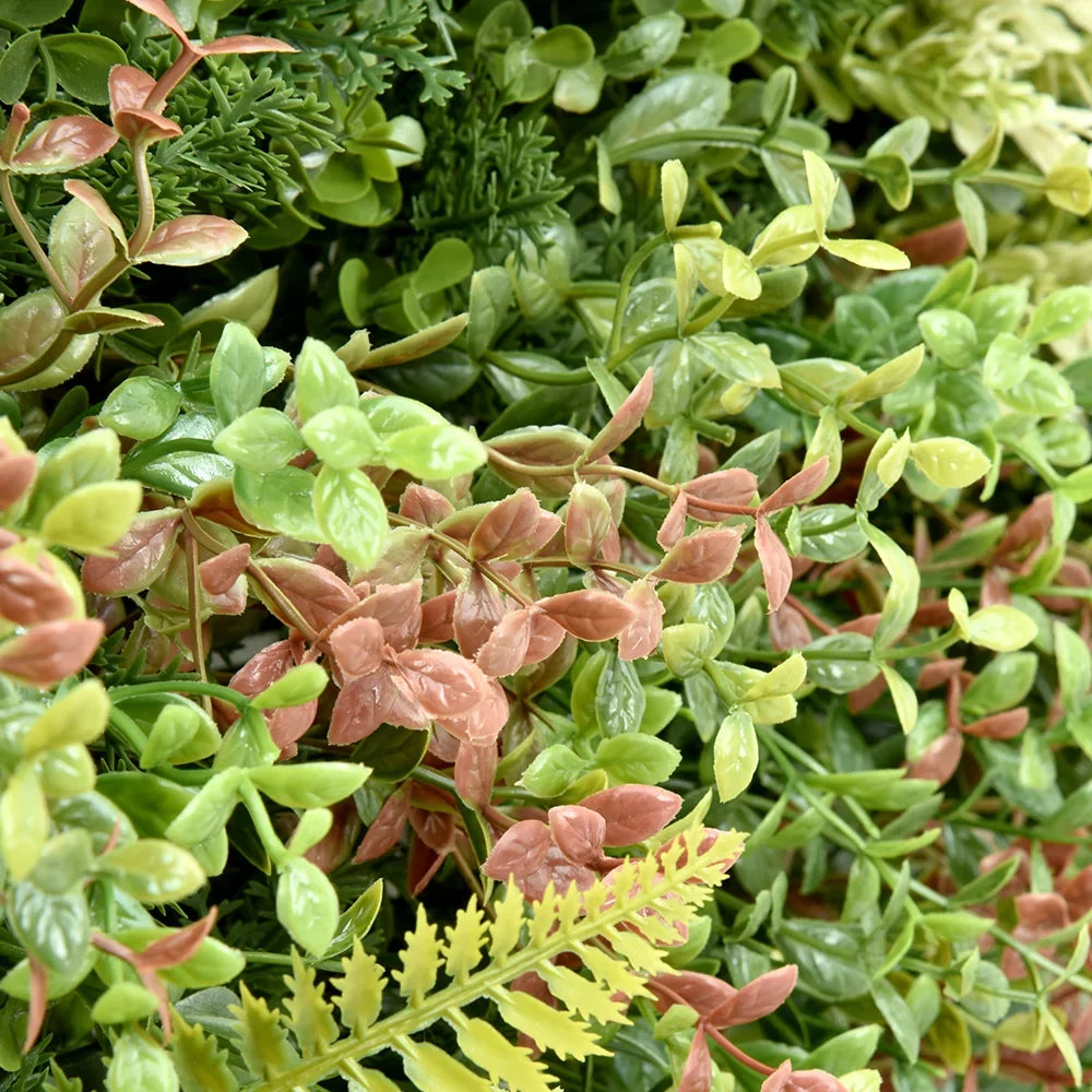 Blossom Tapestry artificial green wall panel 1m x 1m, foliage detail 2