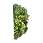 Botanical Symphony artificial green wall panel 1m x 1m, side