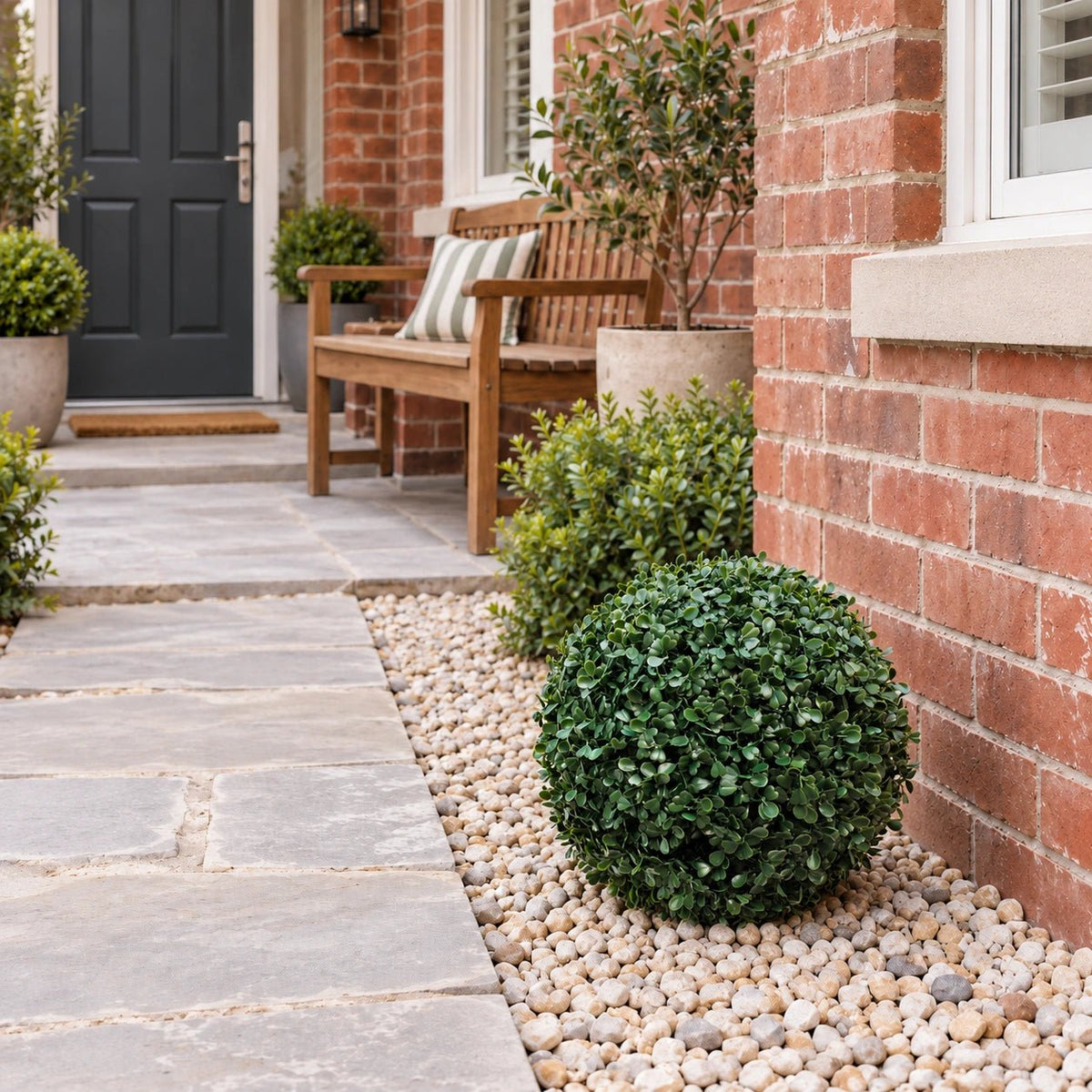 Boxwood Topiary Ball UV Resistant 40cm - Designer Vertical Gardens boxwood Topiary Ball