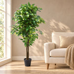 Bushy Artificial Ficus Tree 140cm - Dark Trunk - Designer Vertical Gardens artificial bushy tree artificial Ficus tree