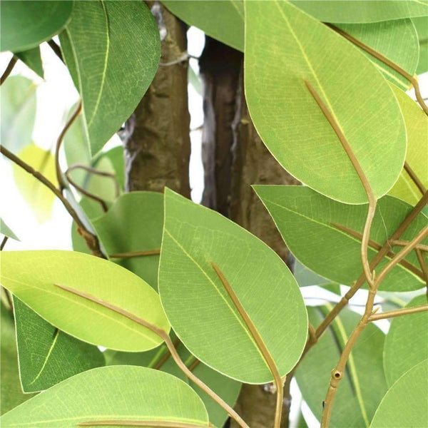 Bushy Artificial Ficus Tree 140cm - Dark Trunk — gallery image 4