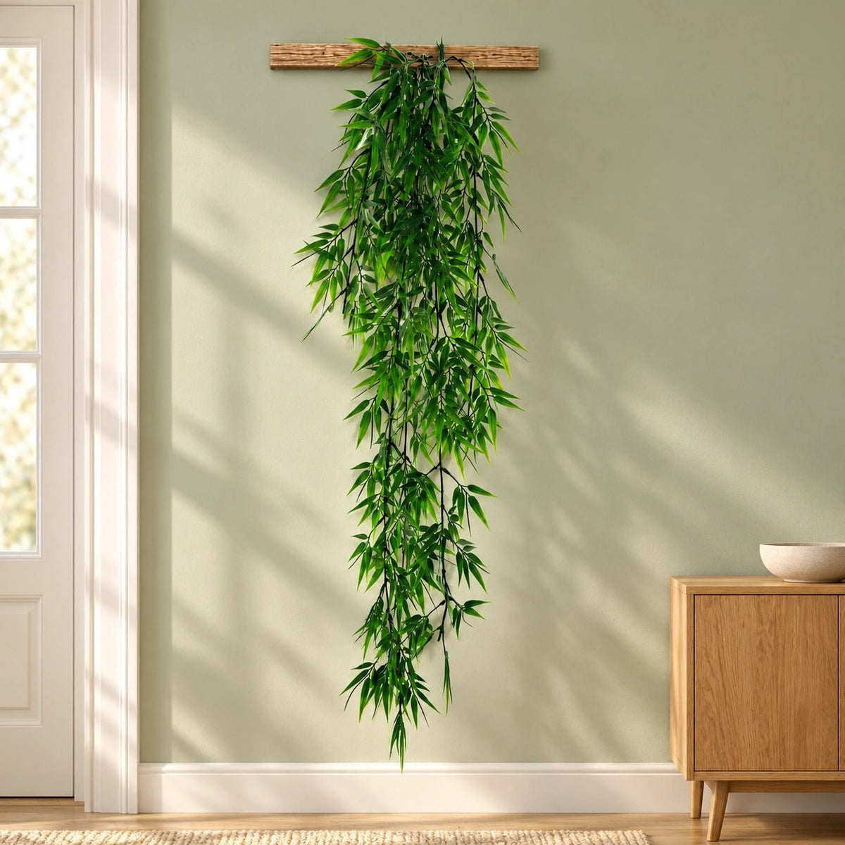 Cascading Ruscus Leaf Vine – Outdoor Proof (120cm) - Designer Vertical Gardens artificial hanging ferns hanging fern