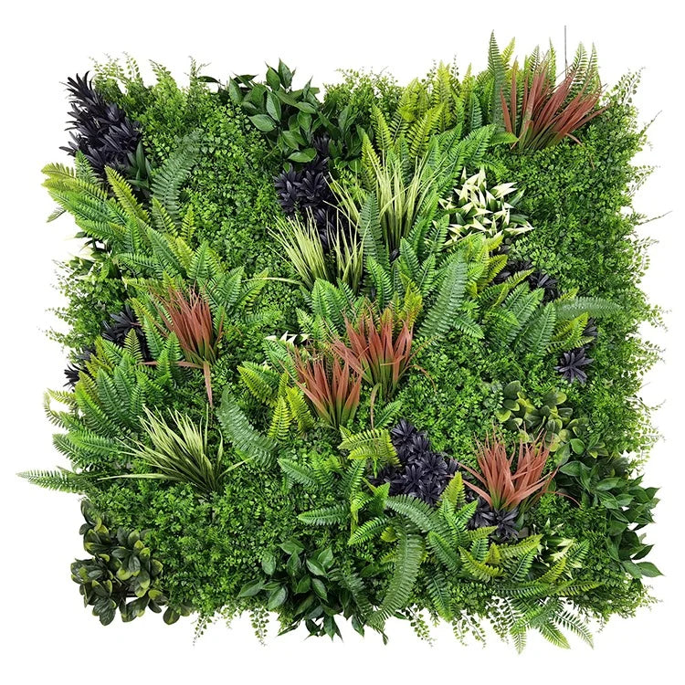 Coastal Canopy artificial green wall panel 1m x 1m, front