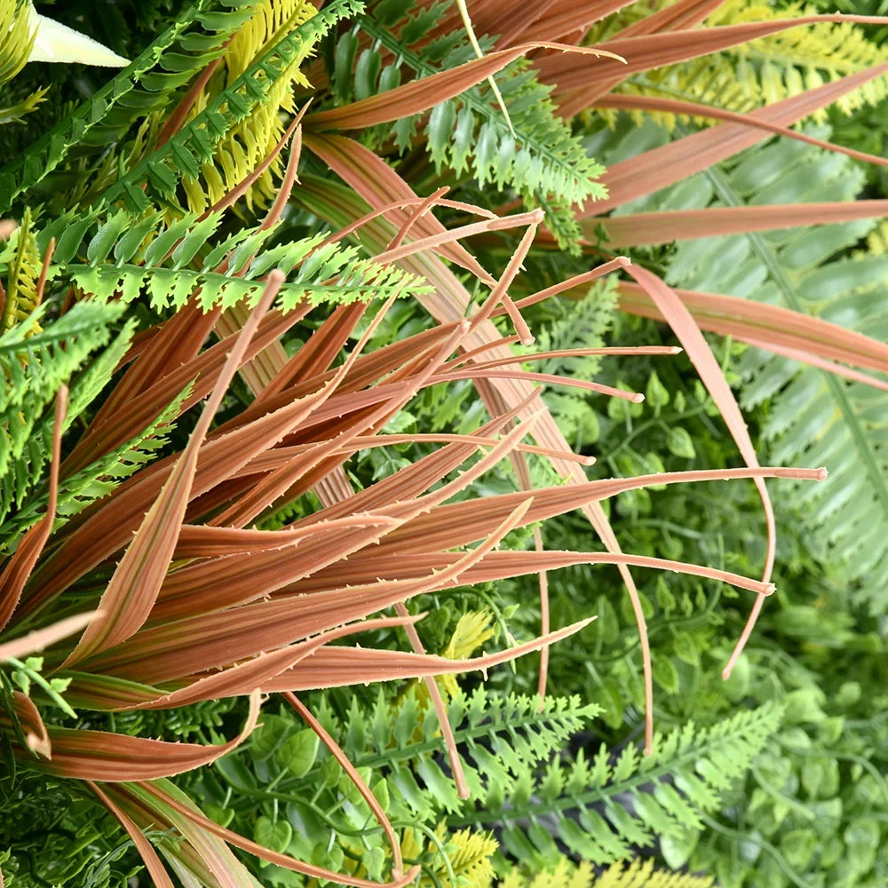 Coastal Canopy artificial green wall panel 1m x 1m, foliage detail 2