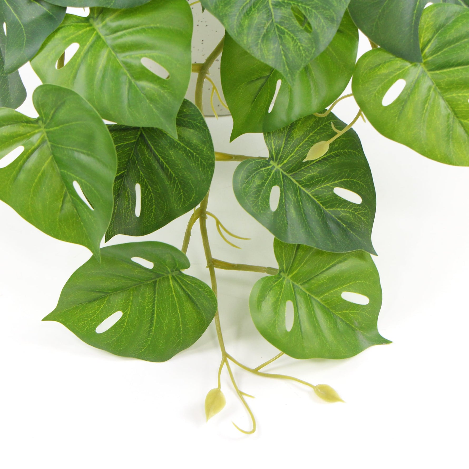 Decorative Ceramic Bowl Potted Artificial Monstera Plant 30cm - Designer Vertical Gardens artificial indoor plants artificial monstera in pot