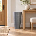 Decorative Large Modern Grey Round Planter 71cm - Designer Vertical Gardens Pots