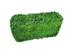 Artificial green hedge on a white background