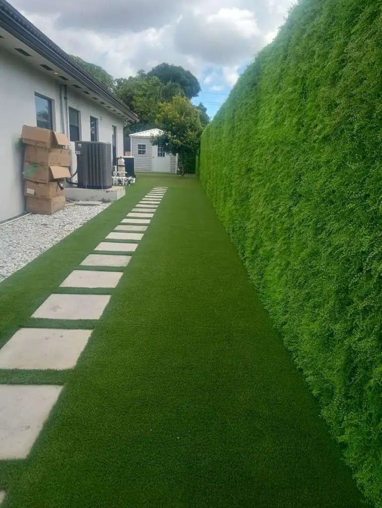 Dense Fern Artificial Hedge / Fake Green Wall DIY Vertical Garden 1m x 1m UV Resistant - Designer Vertical Gardens artificial garden wall plants artificial green wall australia