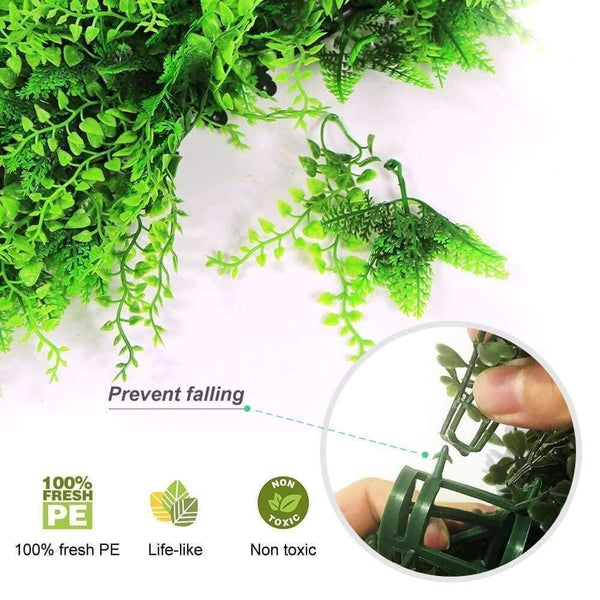 Luxury Dense Fern Vertical Garden Green Wall Panel 1m x 1m – SGS UV Resistant