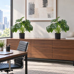 Dense Potted Artificial Split Philodendron Plant With Real Touch Leaves 50cm - Designer Vertical Gardens Artificial Shrubs and Small plants Artificial Trees