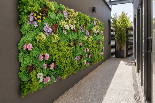 Dense Succulent Vertical Garden Green Wall Panel 50cm x 50cm – SGS UV Resistant — gallery image 7