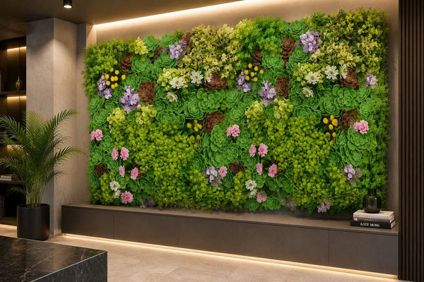 Dense Succulent Vertical Garden Green Wall Panel 50cm x 50cm – SGS UV Resistant — gallery image 8