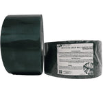 Roll of green wall hanging tape with a label on a white background