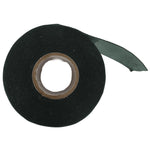 Roll of black tape on a white background
