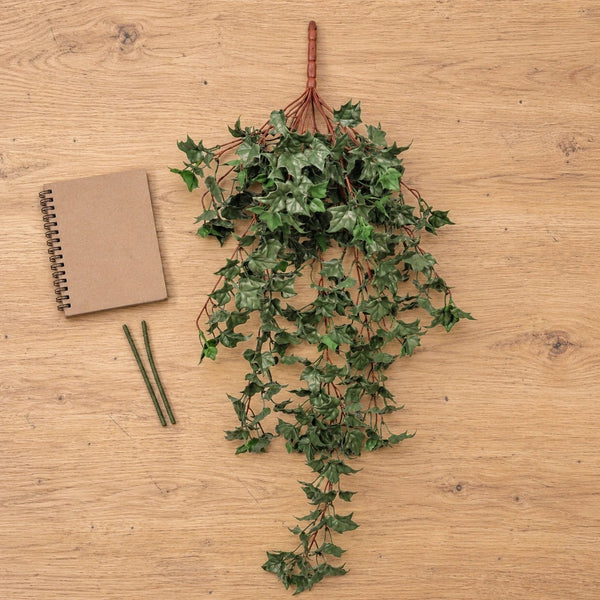 English Hanging Fake Ivy Bush 80cm UV Resistant (Indoor / Outdoor) — gallery image 3