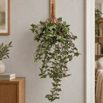 English Hanging Fake Ivy Bush 80cm UV Resistant (Indoor / Outdoor) - Designer Vertical Gardens 80cm hanging plants australia artificial english ivy bush