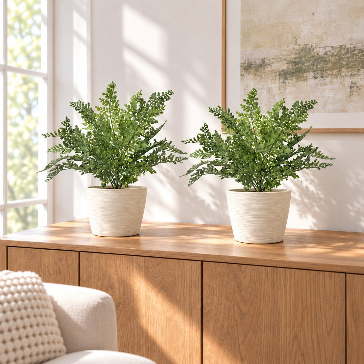 Faux Green Maiden Hair Fern Stem 40cm - Designer Vertical Gardens artificial fern artificial green wall sydney