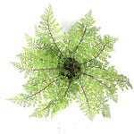 Artificial fern plant on a white background