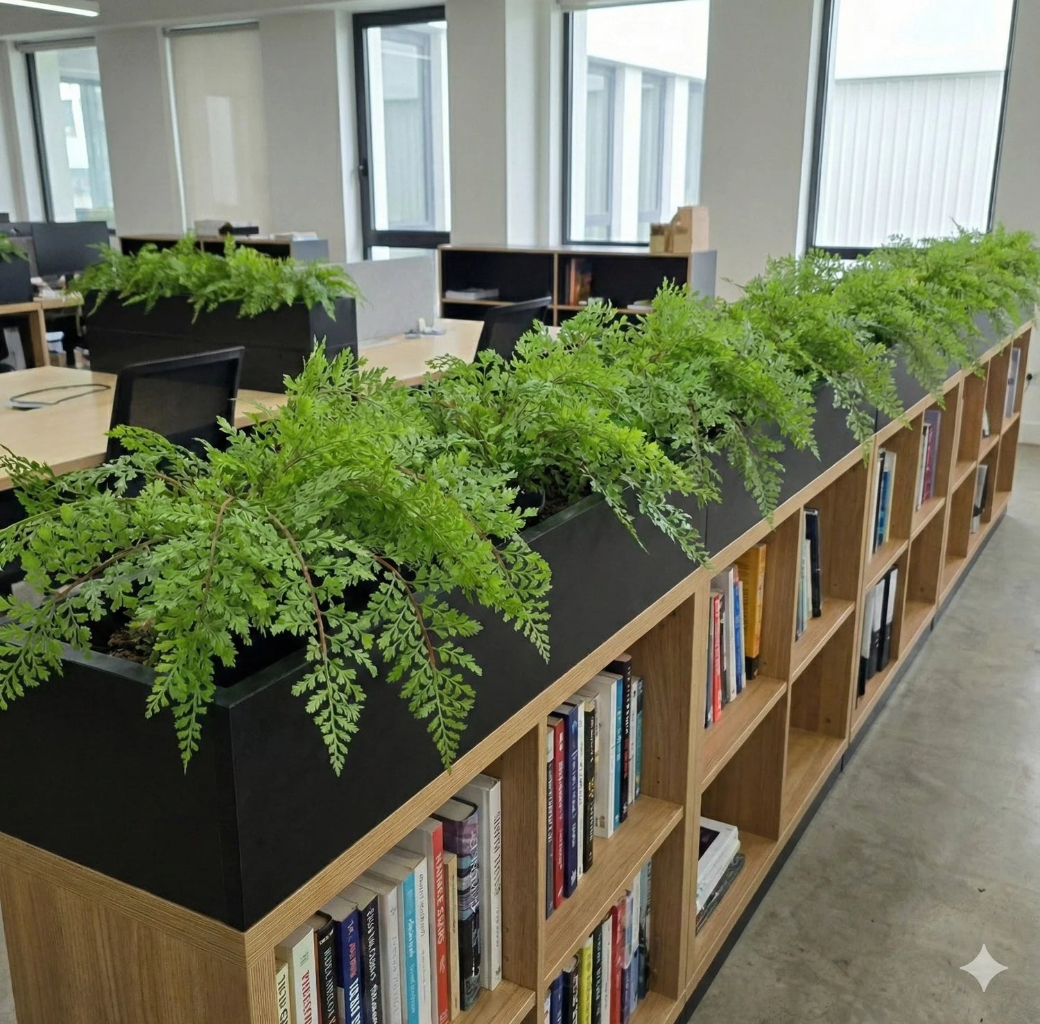 Faux Small Potted Fern 35cm - Designer Vertical Gardens artificial green wall sydney Artificial Shrubs and Small plants