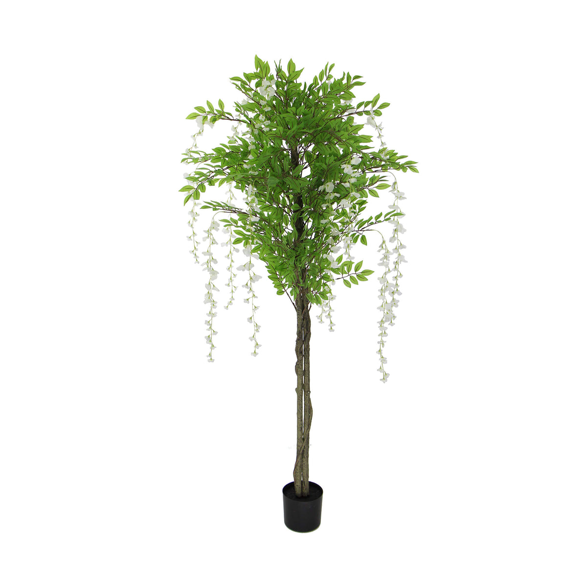 Flowering Artificial Wisteria With White Flowers 180cm — gallery image