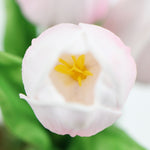 Flowering Pink Artificial Tulip Plant Arrangement With Ceramic Bowl 35cm - Designer Vertical Gardens Artificial Shrubs and Small plants Flowering plants