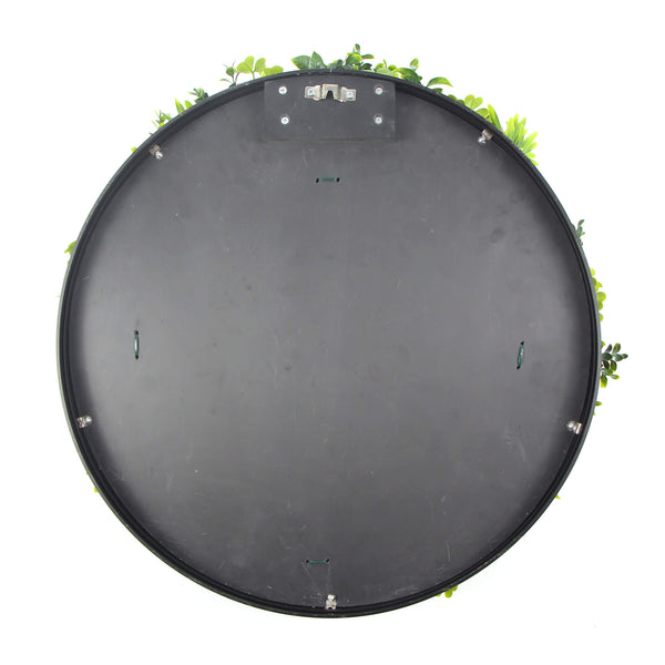 Flowering White Artificial Green Wall Disc UV Resistant 100cm (White Frame) — gallery image 8