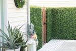 Flowering White Artificial Green Wall Disc UV Resistant 50cm (Black Frame) - Designer Vertical Gardens artificial garden wall plants artificial green wall australia