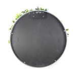 Flowering White Artificial Green Wall Disc UV Resistant 50cm (Black Frame) - Designer Vertical Gardens artificial garden wall plants artificial green wall australia