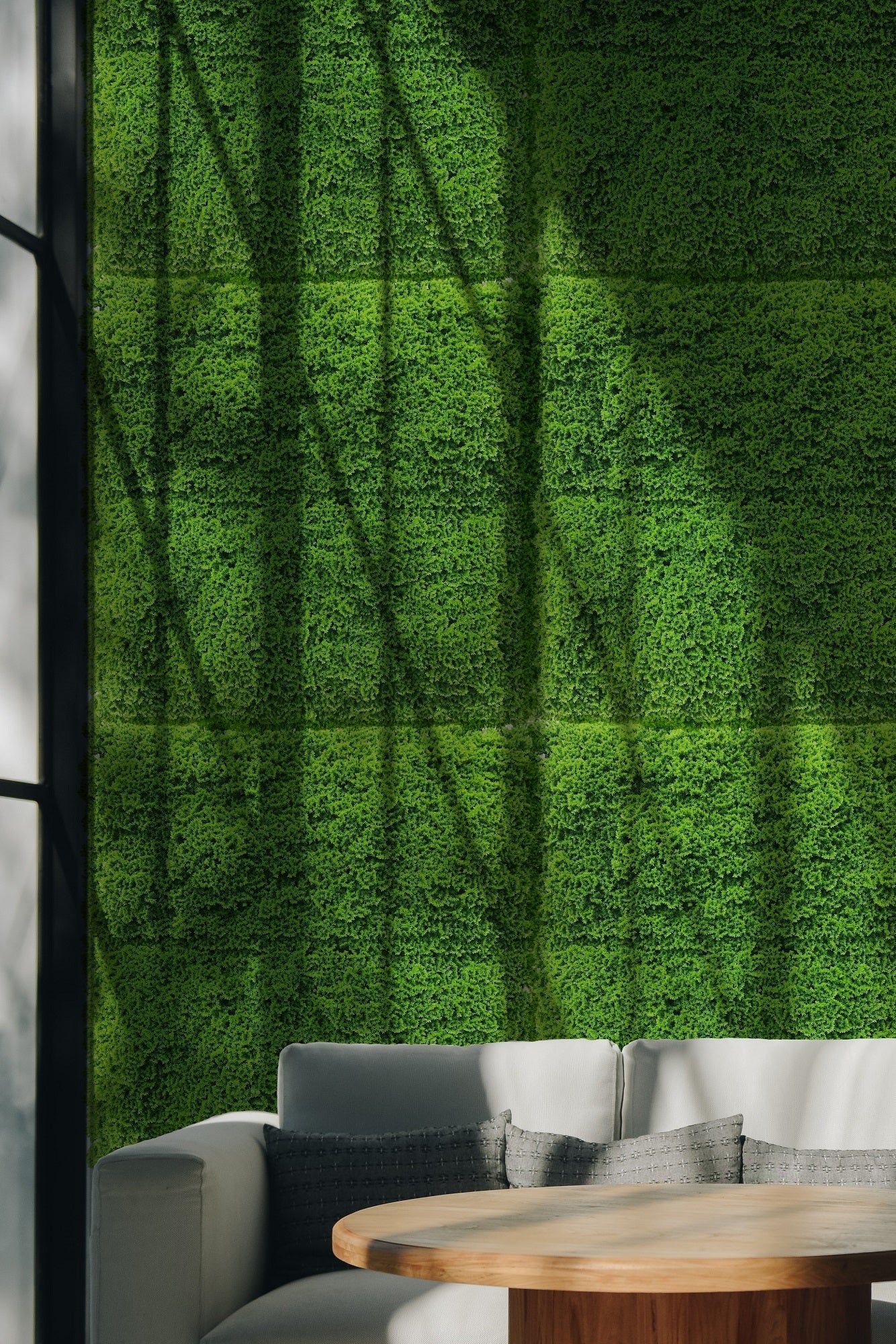 Fresh Natural Green Artificial Moss Vertical Garden / Green Wall UV Resistant 1m x 1m - Designer Vertical Gardens artificial garden wall plants artificial green wall australia