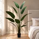 Grand Artificial Potted Travellers Palm (Banana Palm Tree) 160cm - Designer Vertical Gardens artificial shrubs Artificial Shrubs and Small plants