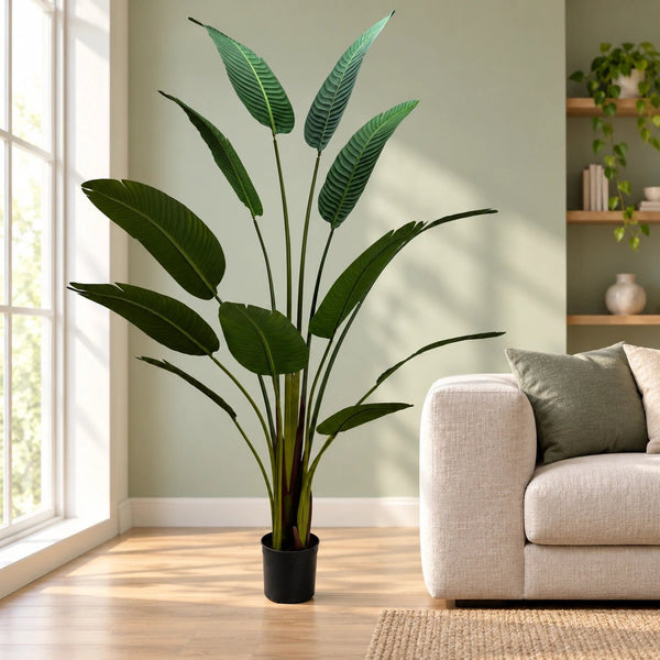 Grand Artificial Potted Travellers Palm (Banana Palm Tree) 180cm — gallery image 9