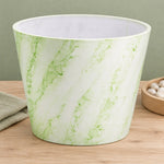 Green & White Imitation Marble Pot 25cm - Designer Vertical Gardens Pots