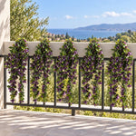 Hanging Artificial Bougainvillea Plant Purple UV Resistant 90cm - Designer Vertical Gardens Stems / Ferns