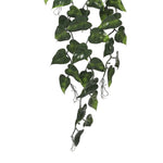 Artificial green leaf garland on a white background