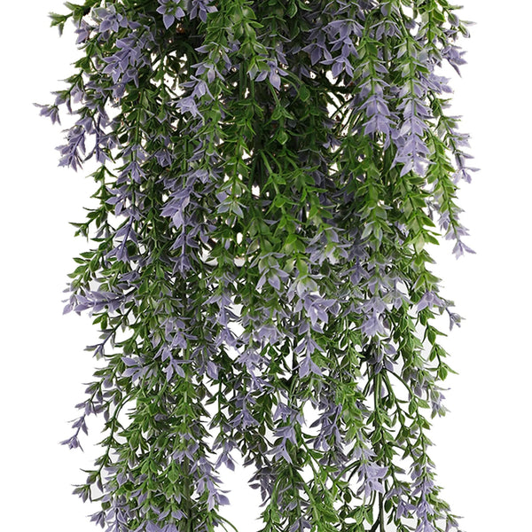 Hanging Purple & Green Willow Leaf Vine UV & Fire Rated (20cm x 76cm) — gallery image 6