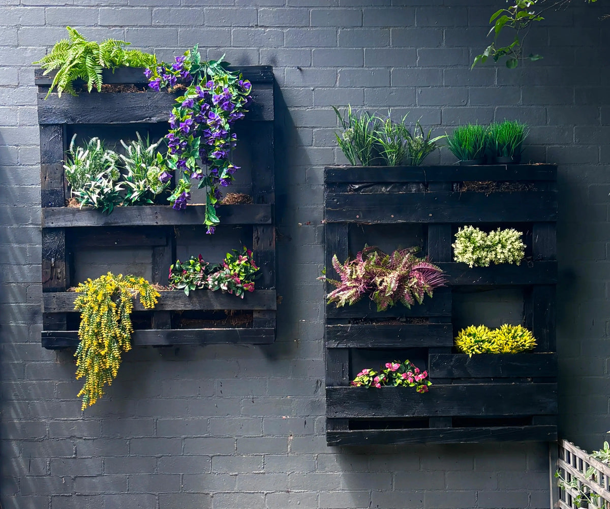 Hanging Yellow & Green Willow Leaf Vine – UV & Fire Rated (20cm x 76cm) - Designer Vertical Gardens artificial hanging ferns hanging fern