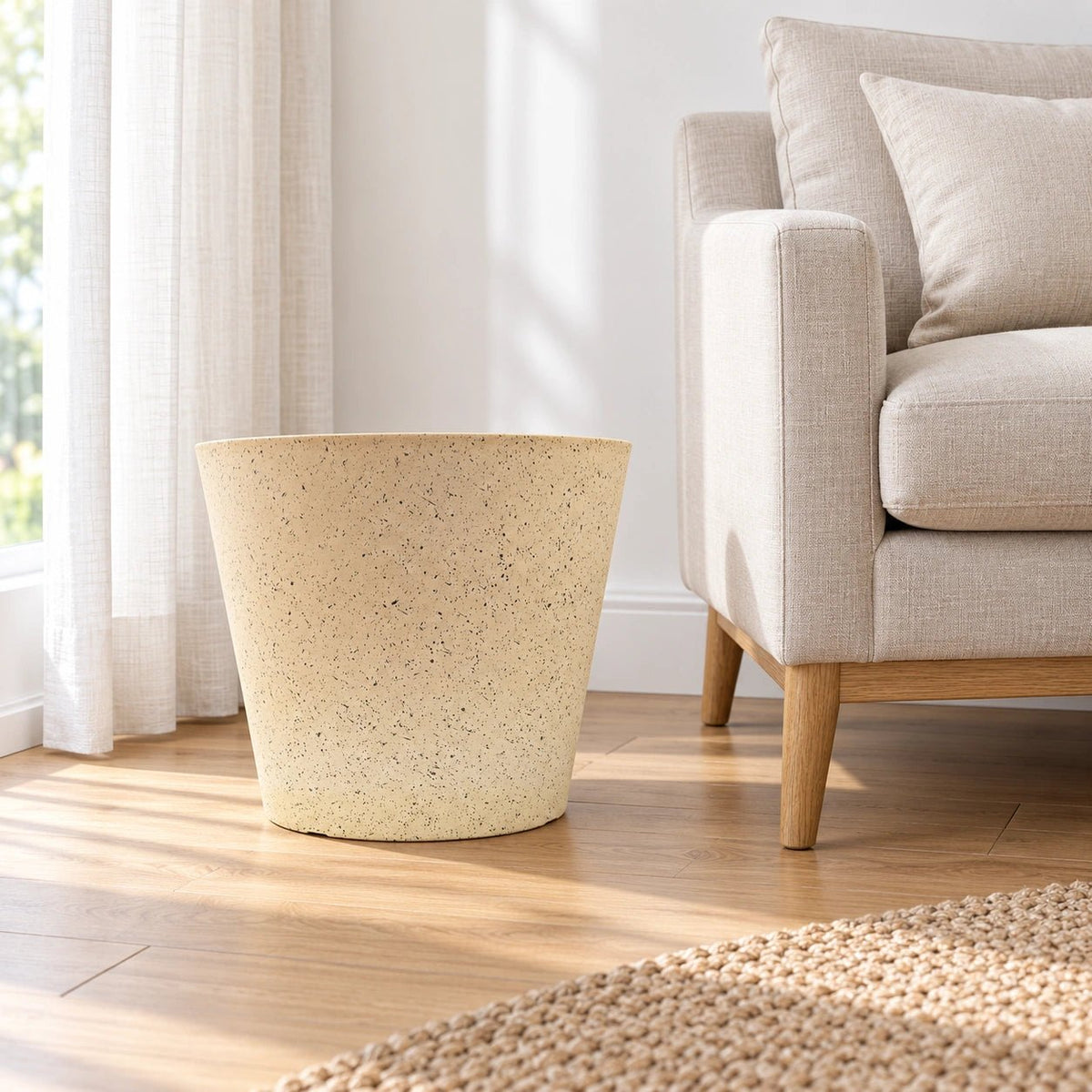 Imitation Stone (White / Cream) Pot 40cm - Designer Vertical Gardens Pots