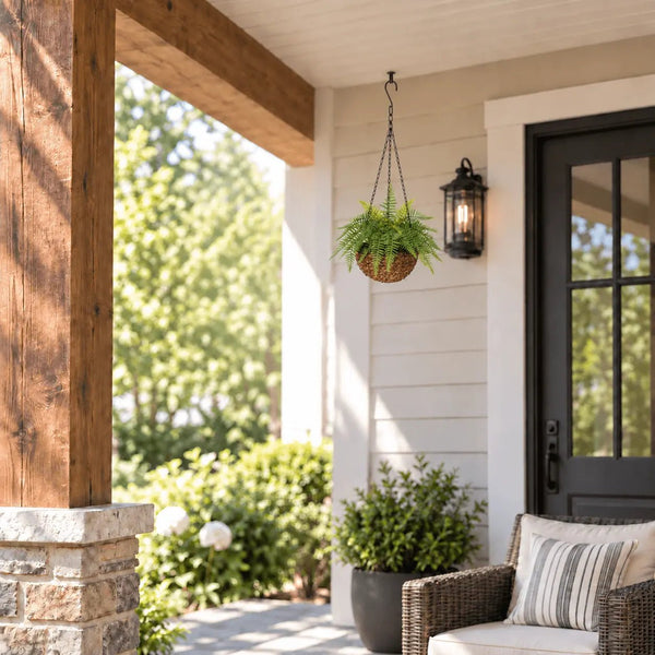 Large Artificial Hanging Basket (Fern Hanging Basket) — gallery image 5