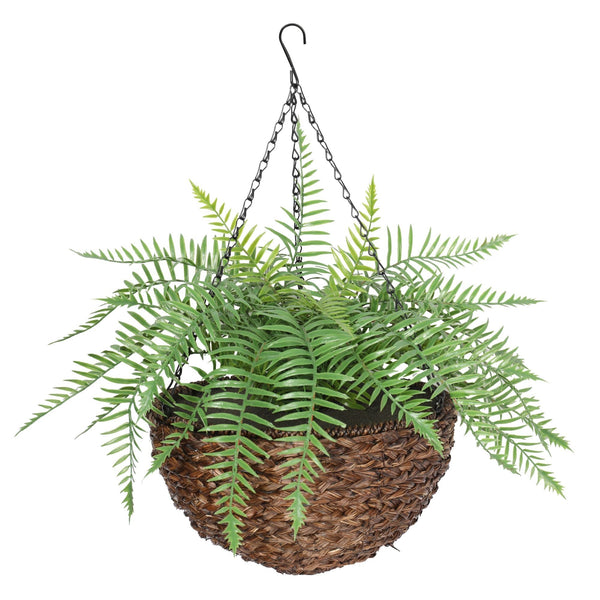 Large Artificial Hanging Basket (Fern Hanging Basket) — gallery image 3